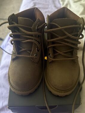 Timberland Kids Brown Lace-Up Booties(TD)